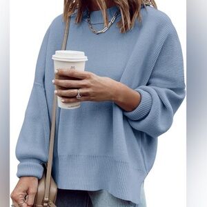 Free People sky blue easy street tunic sweater summer rain